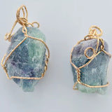 Raw Wrapped Crystal Necklace