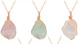 Raw Wrapped Crystal Necklace