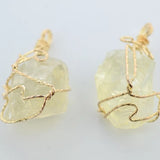 Raw Wrapped Crystal Necklace